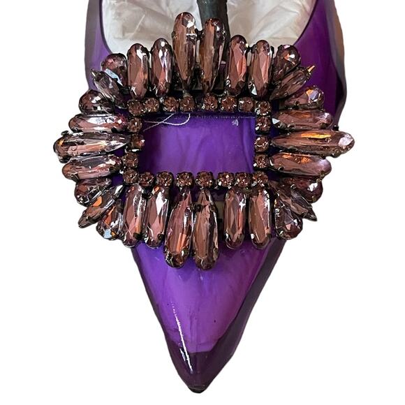 Good American CINDER-F*CKING-RELLA PUMP Heels Purple Size 6.5 NIB - Picture 5 of 11